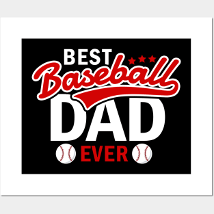 Best Baseball Dad Ever Softball Tee Cool Baseball Father Posters and Art